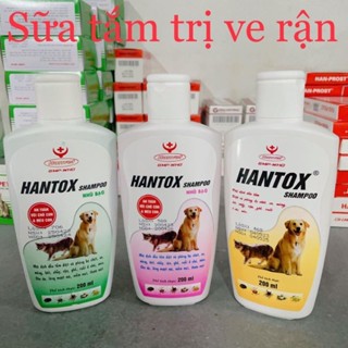 Sữa tắm Hantox Shampoo 200ml diệt bọ chét,ve,mòng,rận,ghẻ,ruồi trên chó mèo