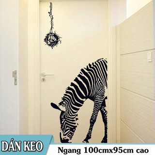 Decal trang trí tường - Ngựa Vằn Đen tinh tế