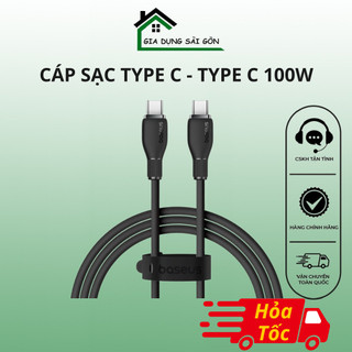 Cáp sạc siêu nhanh baseus pudding series type-c to type-c 100w
