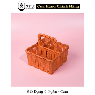 Giỏ đựng đồ nail 6 ngăn - giỏ đựng mỹ phẩm tiện lợi