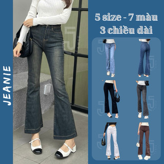 Quần jean ống loe JEANIE, quần bò ống loe lưng cao co giãn 4 chiều hàng VNXK cao cấp