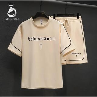 Bộ Quần Áo Nam UMA LIMITED Thêu Chữ Thập, Chất Thun Co Giãn Bốn Chiều Set Đồ Unisex Trẻ Trung ULB07