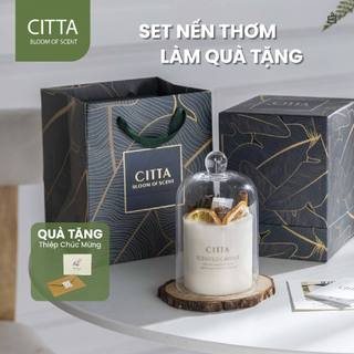 Set quà tặng nến thơm citta handmade làm quà tặng sinh nhật với hương thơm bốn mùa
