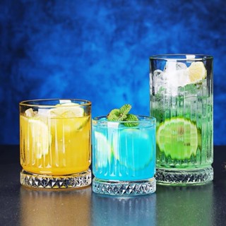 Ly rock thủy tinh cao cấp, ly hiball cao, cốc thủy tinh uống cafe muối, latte, soda, nước ép 210ml 445ml-maydecor