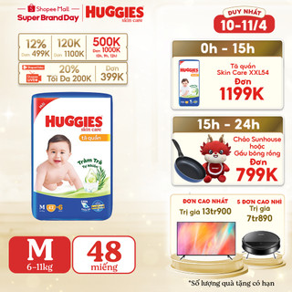Tã quần Huggies Skincare Jumbo M42/L38/XL32/XXL28+6
