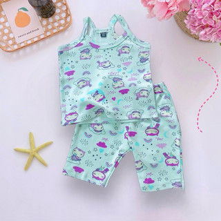  Bộ 2 dây quần lửng bé gái chất cotton borip xuất dư 