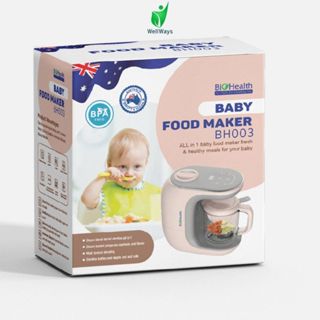 Máy làm thức ăn dặm cho bé BioHealth BH003 máy tích hợp đa năng xay, rã đông, hấp, khử trùng