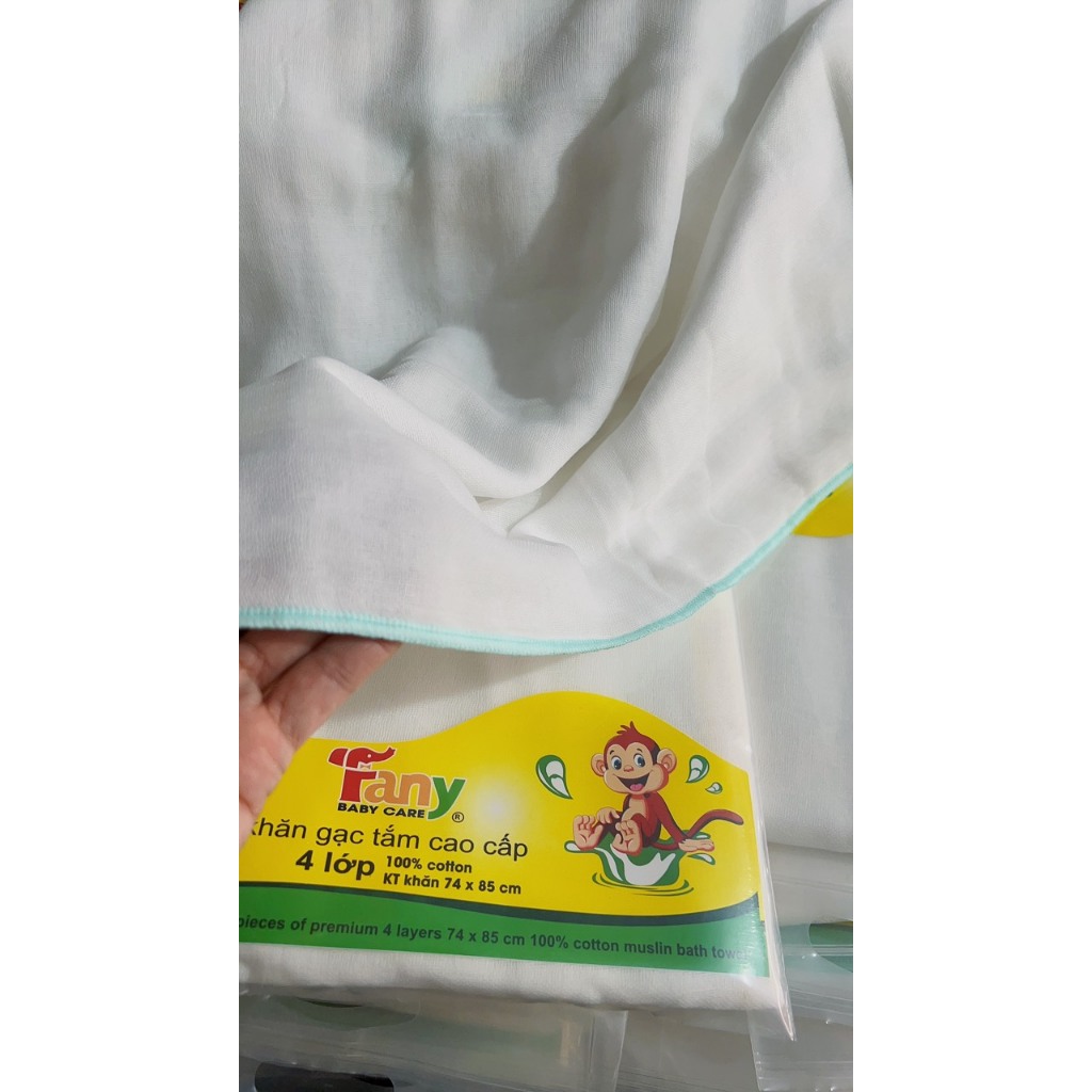 KHĂN TẮM 6 lớp cho bé, khăn tắm Fanny cho bé