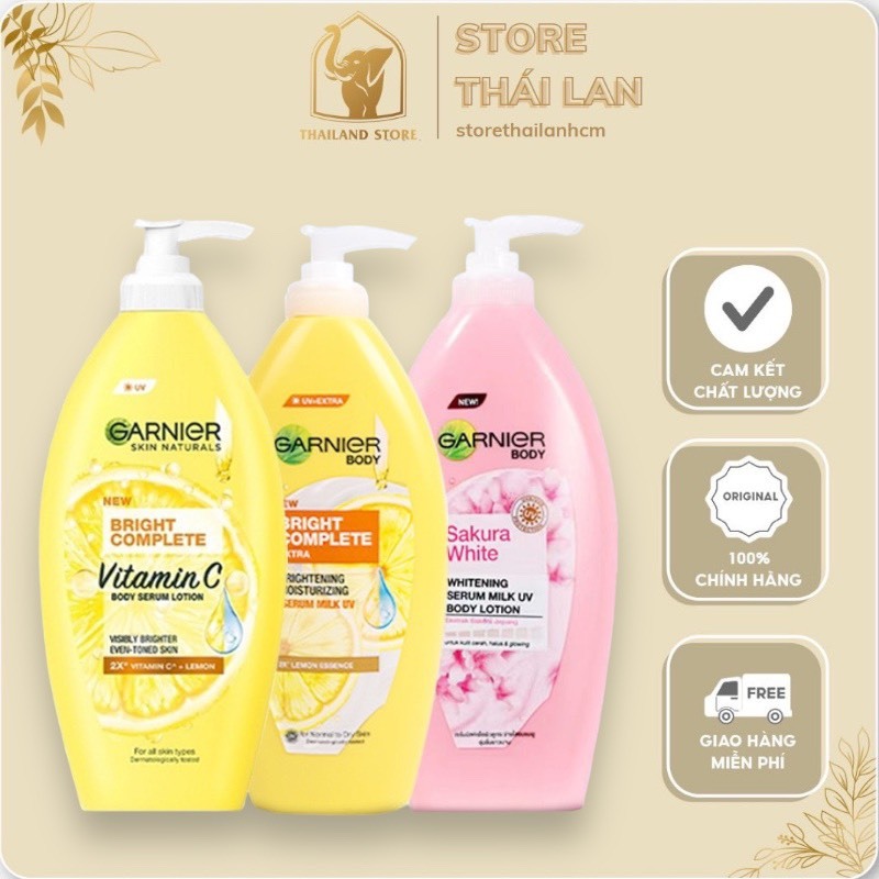 [CHÍNH HÃNG] Sữa dưỡng thể trắng hồng rạng rỡ Garnier Body Lotion 400ml