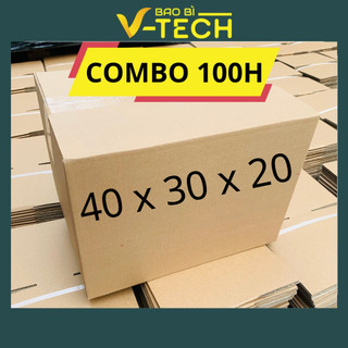 100 Hộp carton đóng hàng 40x30x20cm hộp giấy gói hàng giá rẻ