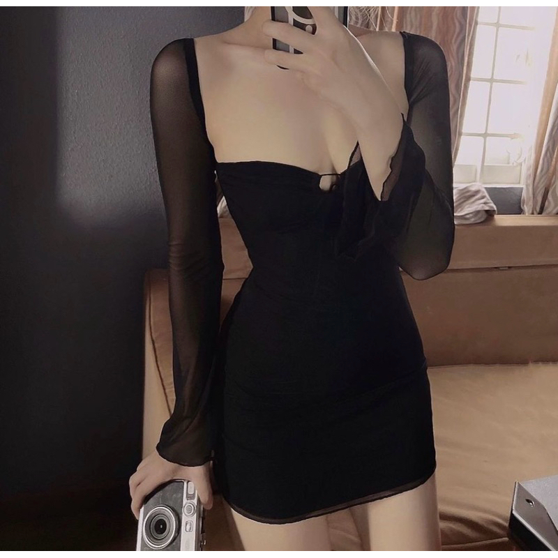 pass đầm body lưới sonic bohemian size S