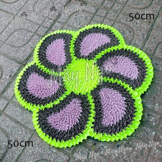 Thảm lau chân hình hoa 6 cánh xoay thảm handmade