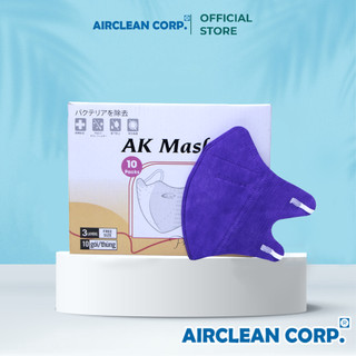 Thùng 100 Chiếc Khẩu Trang 5D AK MASK Màu Tím 3 Lớp Kháng Khuẩn