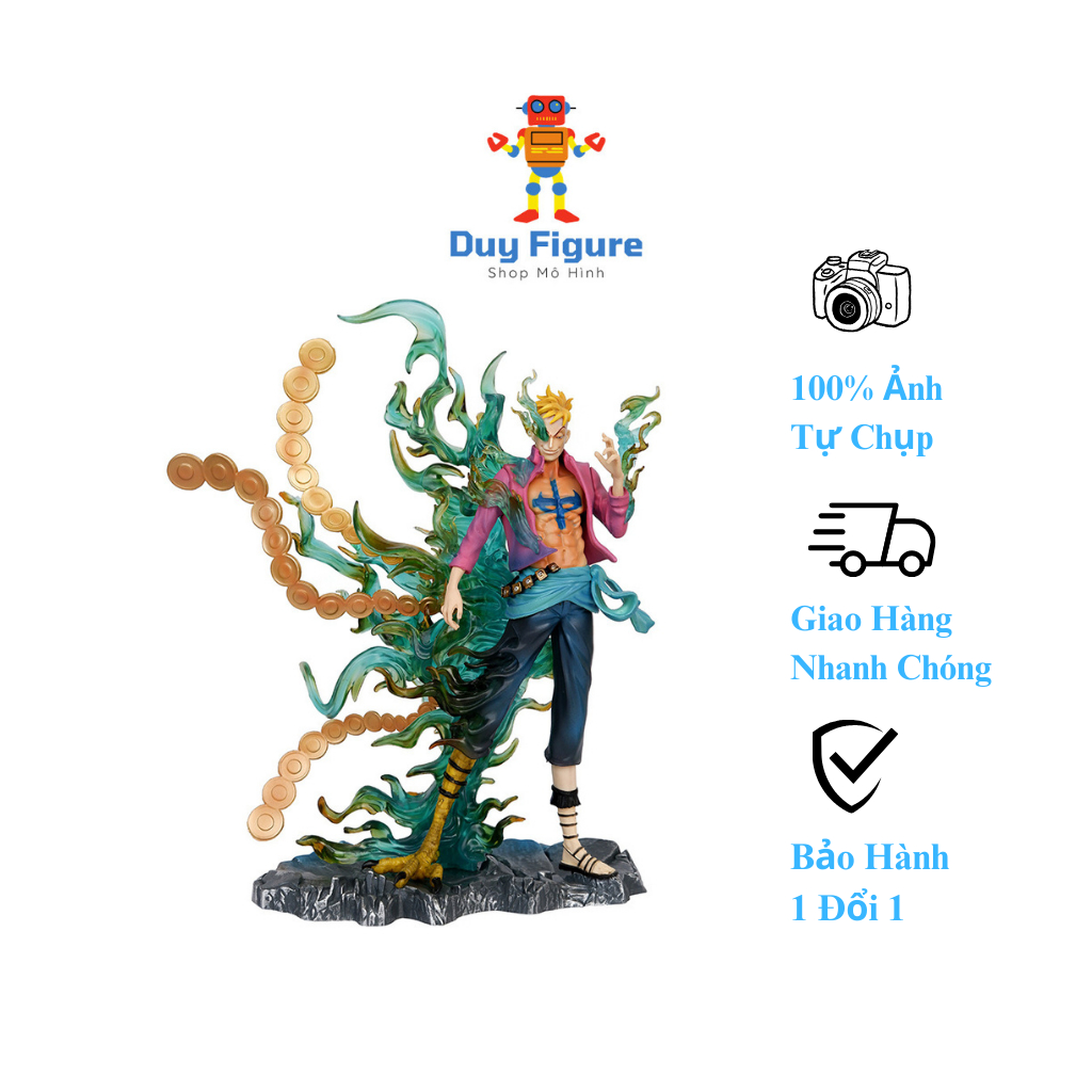 Figure Marco phượng hoàng băng râu trắng 33cm, Mô Hình One Piece Cao Cấp, Decor Nhân Vật Anime Vua H