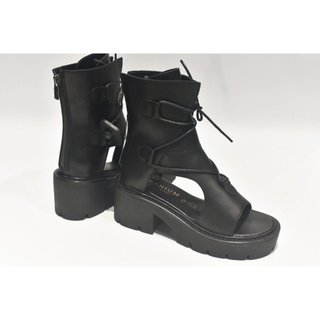 Giày sandal boot nữ dây kéo