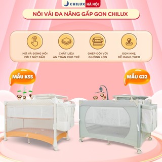 Nôi cũi vải đa năng gấp gọn Chilux - An toàn, tiện lợi, khoa học