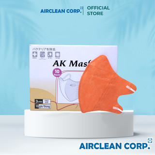 Thùng 100 Chiếc Khẩu Trang 5D AK MASK Màu Cam 3 Lớp Kháng Khuẩn