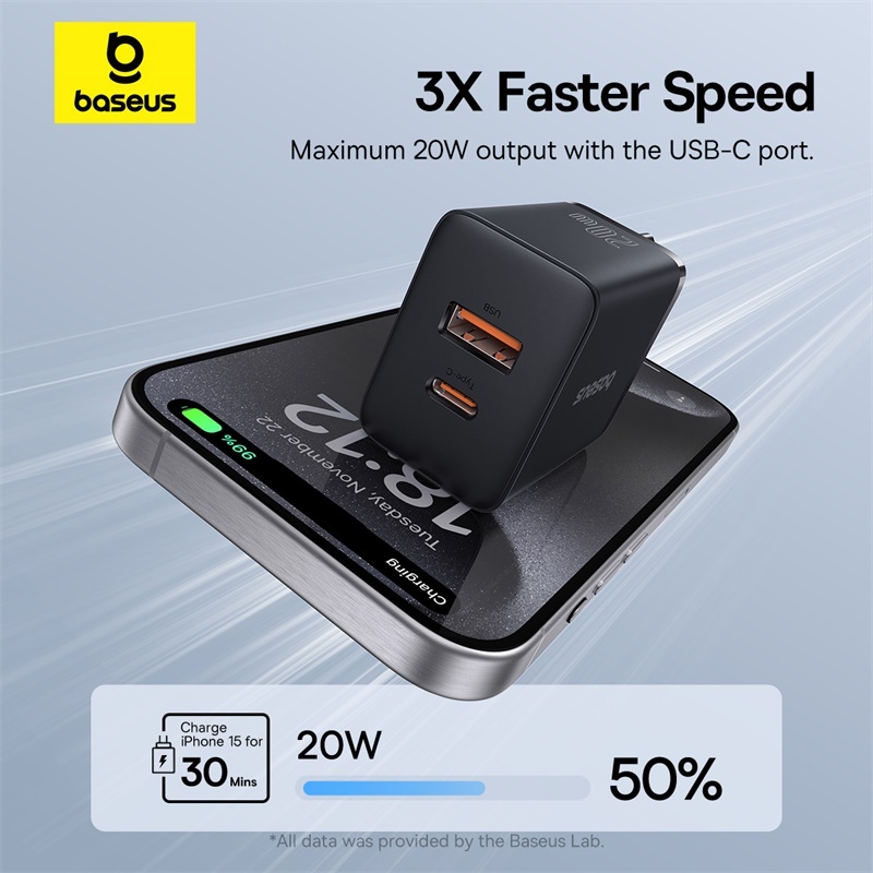 Baseus 20W PD Sạc Nhanh QC4.0 QC3.0 USB Type C Củ Sạc Cho 15 14 13 12 11 Sạc Điện Thoại Xiaomi | BigBuy360 - bigbuy360.vn