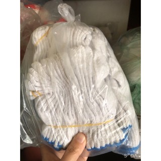 50 đôi Găng tay phủ sơn đỏ, trắng