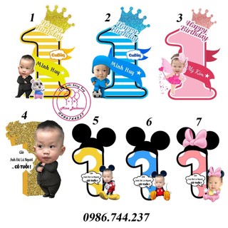 Số 1 3D trang trí sinh nhật cho bé yêu