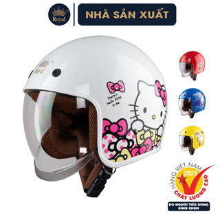 Mũ bảo hiểm 3/4 trẻ em Royal M139 kính âm, Nón Bảo Hiểm Trẻ Em 3/4 Phù Hợp Nam Nữ