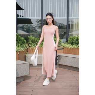 Đầm Nữ 𝐂𝐂𝐇𝐀𝐓 Dáng Ôm Suông Sát Nách Họa Tiết 3 Sọc Dọc Thân Chất Thun Mềm Mịn 13VSC8001ST