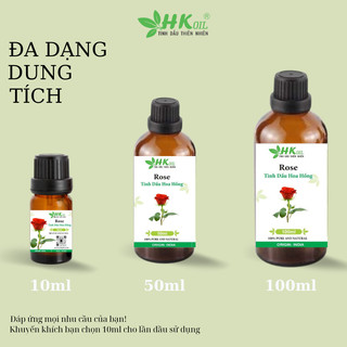 Tinh dầu thiên nhiên nguyên chất mùi Hoa Hồng 50ml - 100ml