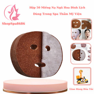 Hộp 50 miếng mặt nạ ngũ hoa đinh lịch . thiên nhiên dùng đắp mặt nạ trắng da.