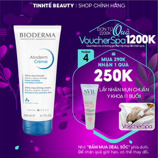 Kem dưỡng ẩm dành cho da nhạy cảm, khô, rất khô, da cơ địa, chàm dùng được cho trẻ nhỏ Bioderma Atoderm Creme 200ml