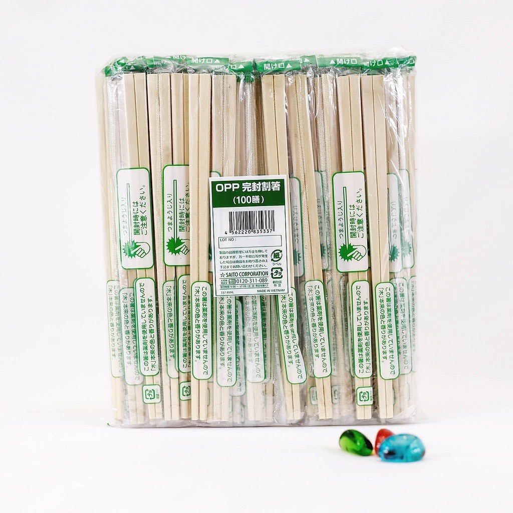 1 Thùng 4000 Đôi Đũa Gỗ Tách Nhật Bản (Bọc nilon OPP)