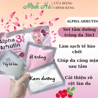 Set tắm dưỡng trắng da 3in1 Alpha Arbutin Thái lan