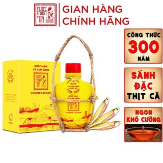 01 BÌNH GỐM 60 ĐẠM Nước mắm Tĩn cá cơm vàng ruột đỏ độ đạm 60N 250 ml rin nguyên chất truyền thống