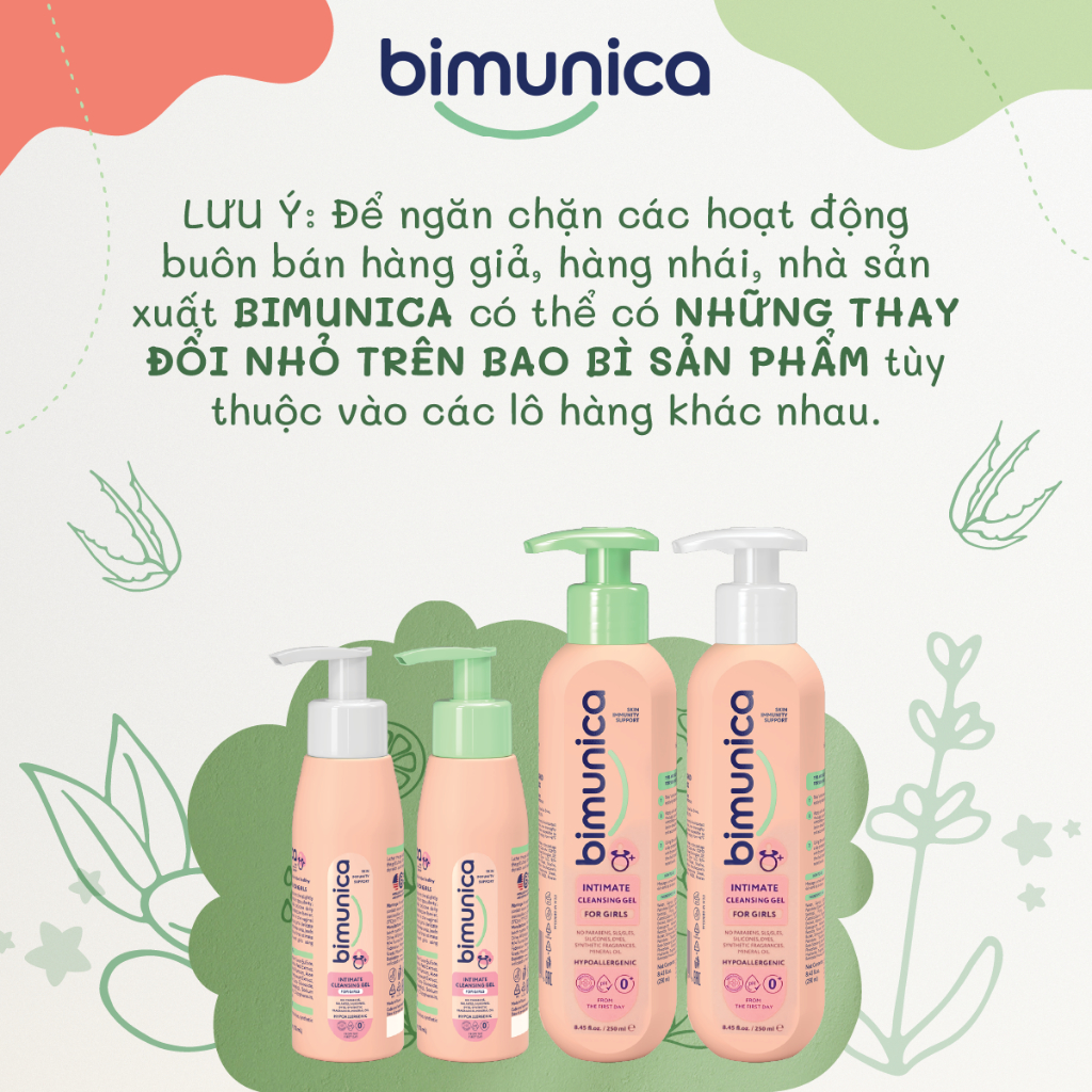 Combo Tắm Gội 2in1 Cho Bé Sơ Sinh Và Gia Đình Cao Cấp Bimunica 500ml + 500ml