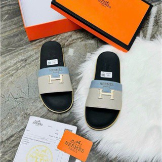  Dép Hm Nam Hàng Cao Cấp Dép Quai Ngang Hm da xịn đế cao su quai da Mẫu mới Hot 2023 