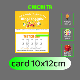 IN Name card, danh thiếp, card vidit CHICHITA theo yêu cầu kích thước lớn 10x12cm GIÁ 100c ( IN Từ 200c)