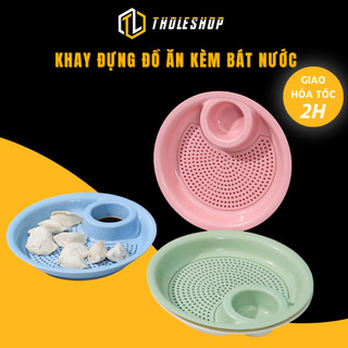 Đĩa Đựng Trái Cây - Dĩa Đựng Đồ Ăn Tích Hợp Bát Nước Chấm Có Khay Hứng Nước Tholeshop 9423