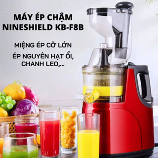 Máy ép chậm hoa quả NINESHIELD KB-F8B miệng ép cực lớn kiệt 95% nước an toàn cho mọi gia đình
