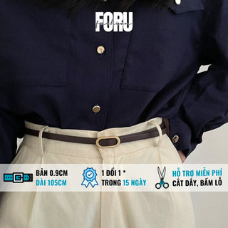 Đai váy Foru bản nhỏ đơn giản phối blazer, thắt lưng nữ trang nhã bản 0.9cm TL22