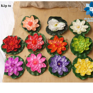 Hoa sen thả nước 8,19,16cm- hoa giả