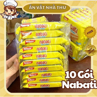 10 gói bánh nabati vị socola, bánh kem xốp nabati