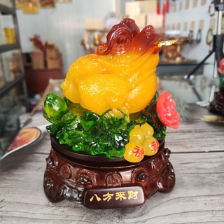 Cóc thiềm thừ đế xoay phong thủy, cóc ngậm tiền chiêu tài lộc cao 18cm