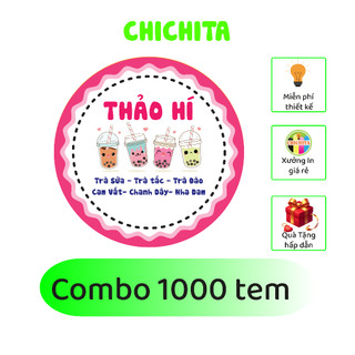 1000 Tem nhãn CHICHITA Thiết kế theo yêu cầu