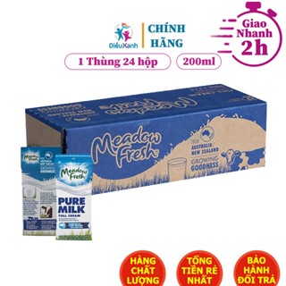 Thùng Sữa Meadow Fresh Nguyên Kem 200ml - Sữa Tươi Tiệt Trùng Không Đường - Sữa Nhập Khẩu Úc