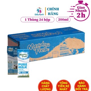 [ Thùng 24 Hộp ] Sữa Meadow Fresh Ít Béo 200ml - Nhập Khẩu Úc