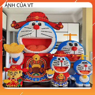[ TẶNG BÚA + KEO ] Siêu to 91cm Đồ Chơi Lắp Ráp Mô Hình Doraemon Doremon Thần tài Cầm Vàng Cỡ Lớn 1M 100CM