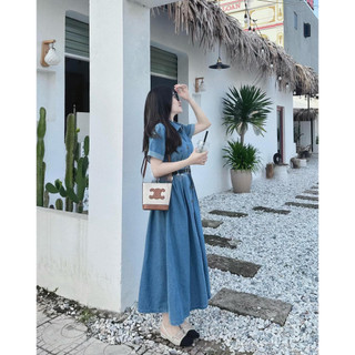 Đầm jeans xòe dài 390 DAM012