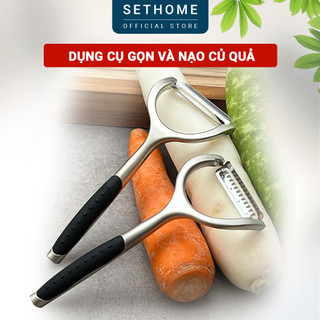 Dụng cụ gọt vỏ nạo sợi củ quả SETHOME cao cấp inox 304 đúc phủ niken