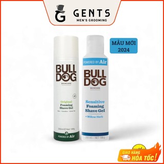 Gel cạo râu tạo bọt Bulldog Skincare Foaming Original, Sensitive Shave Gel 200ml
