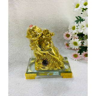 TƯỢNG 12 CON GIÁP XI VÀNG [ CAO 15CM + NGANG 12.5CM ]