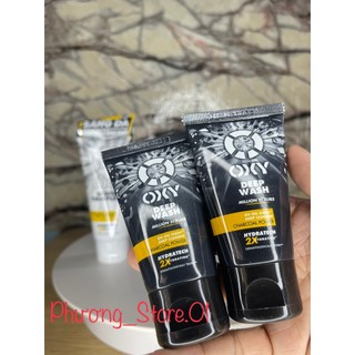Sữa rửa mặt cho nam Oxy đen sạch sâu giảm nhờn dạng kem có hạt massage Oxy Deep Wash 25g
